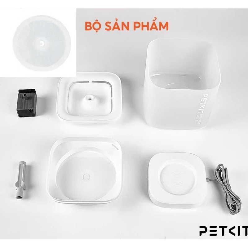 MÁY LỌC NƯƠC CÔNG NGHỆ BƠM KHÔNG DÂY 3.0 PETKIT SOLO SE CÓ THỂ THÁO RỜI DÀNH CHO THÚ CƯNG