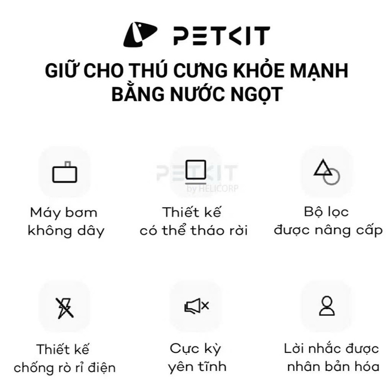 MÁY LỌC NƯƠC CÔNG NGHỆ BƠM KHÔNG DÂY 3.0 PETKIT SOLO SE CÓ THỂ THÁO RỜI DÀNH CHO THÚ CƯNG