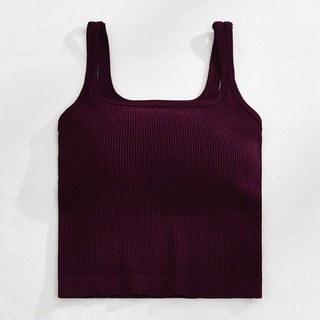 Áo hai dây cổ chữ U có lót ngực thoáng khí áo 2 dây nữ bản to MCHIC P61O25H041