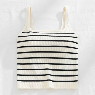 Áo hai dây cổ chữ U có lót ngực thoáng khí áo 2 dây nữ bản to MCHIC P61O25H041