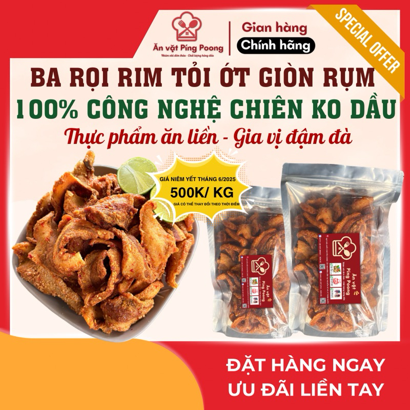[500G-1KG] BA RỌI RIM TỎI ỚT SẤY GIÒN RỘP RỘP, BA RỌI HEO MẢNG CHIÊN ...