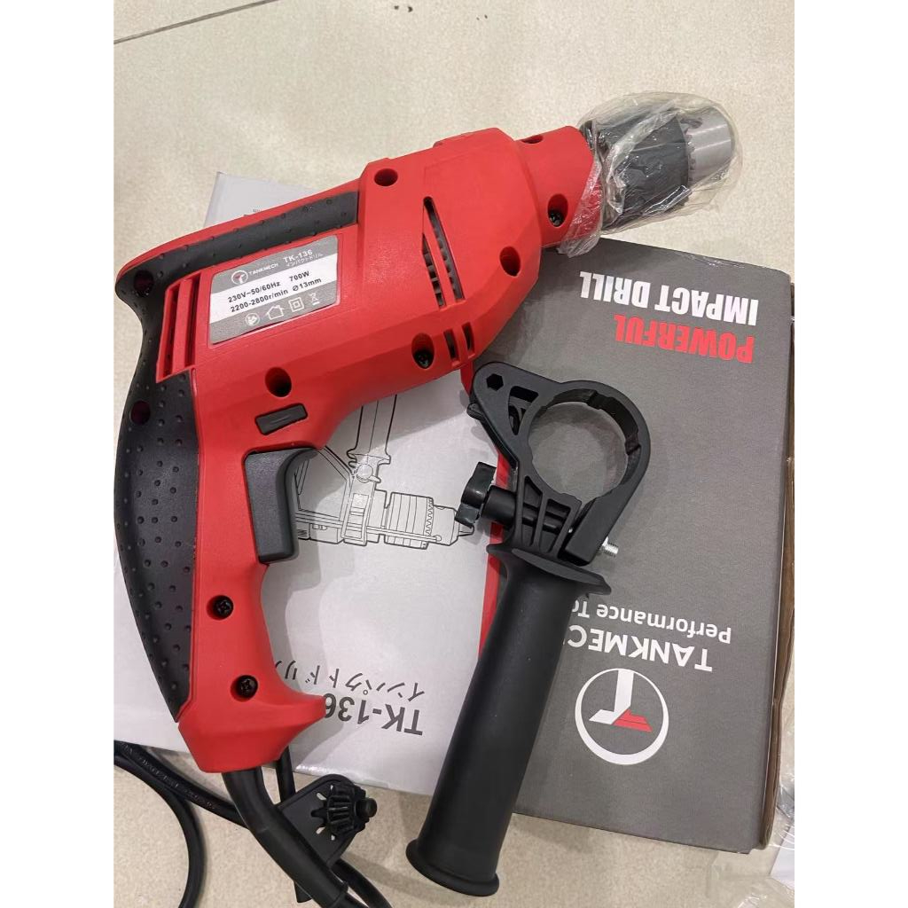 máy khoan bê tông TANKMECH 13ly TK-136 khoan tường sắt gỗ bắt vít Tốc độ thay đổi liên tục Chức năng kép Đi kèm với mức