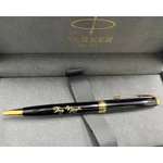 Bút bi, bút ký cao cấp mạ vàng Parker Sonnet, chất liệu kim loại, thân đen nhám, ngòi 1,0mm, có túi giấy quà tặng — ảnh 5