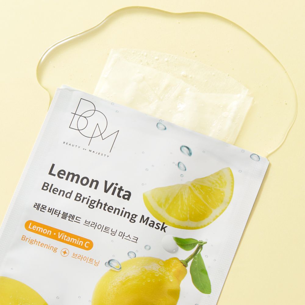[MUA 1 TẶNG 1] Mặt Nạ Dưỡng Sáng Da BOM Lemon Vita Blend Brightening Mask 25g