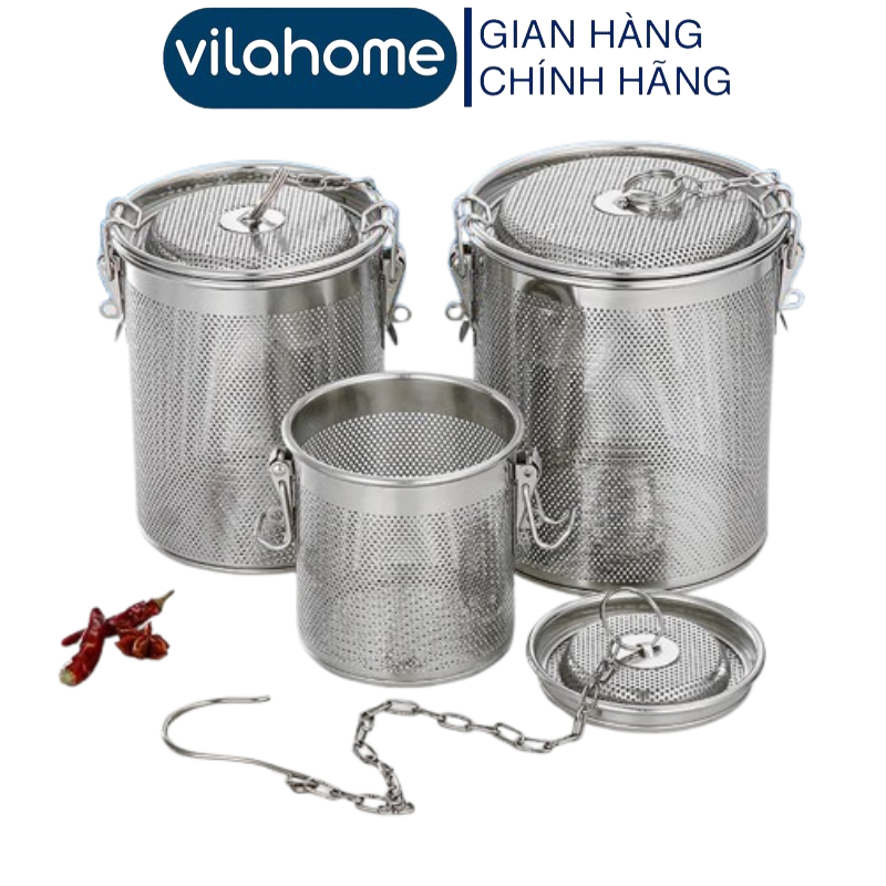(3 Cỡ) Giỏ Lưới Inox Đựng Gia Vị Vilahome, Có Móc Nhấc Đựng Ngũ Vị ...