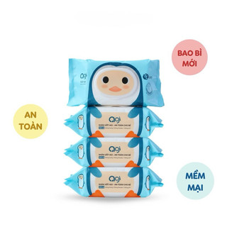 [COMBO 5 GÓI] KHĂN ƯỚT AGI KHÔNG MÙI CAO CẤP/ MẪU MỚI (100 tờ)