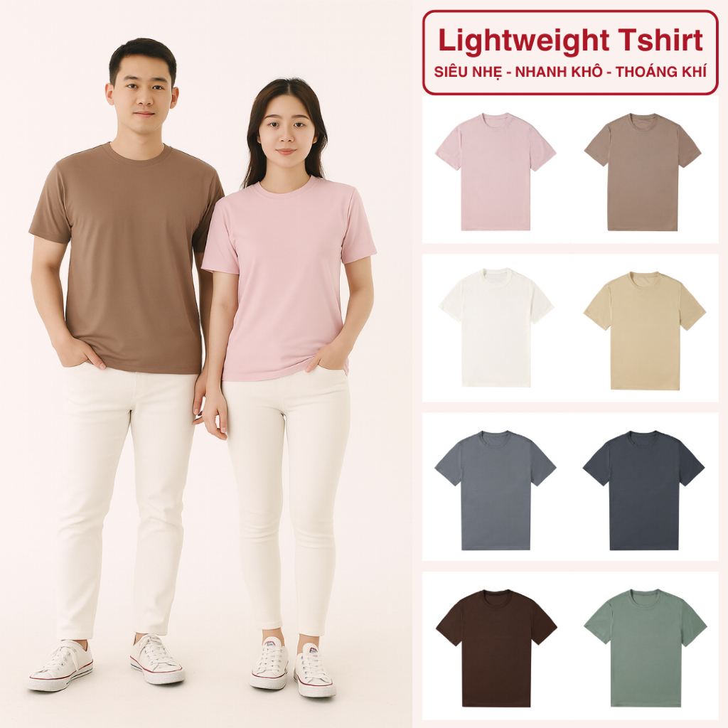 [Giá sỉ] Áo Thun Unisex YOURNAME Vải Mesh Nhật- Siêu Nhẹ, Mỏng, Nhanh Khô, Thoáng Khí, Nhiều Màu Đẹp