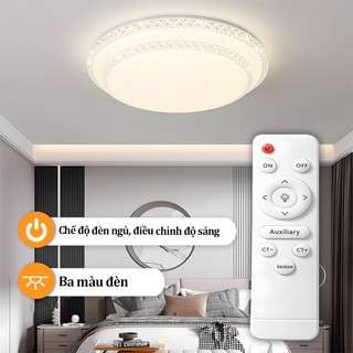 【COD】Đèn trần pha lê 220V LED có thể điều chỉnh độ sáng 3 màu Đèn trần phòng khách phòng ngủ