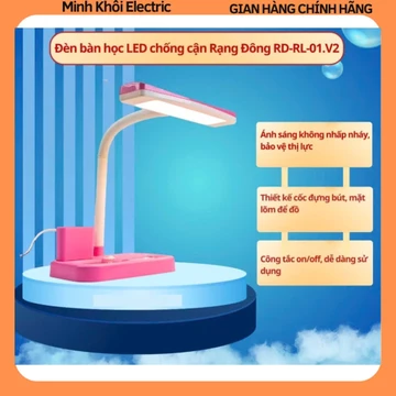 Đèn bàn học LED Rạng Đông RD-RL01.V2 5W,đèn học sinh,đèn học led,đèn học chống cận,đèn bàn chống cận,đèn led để bàn