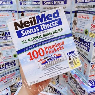 Máy rửa mũi NeilMed tặng kèm muối pha 30 gói