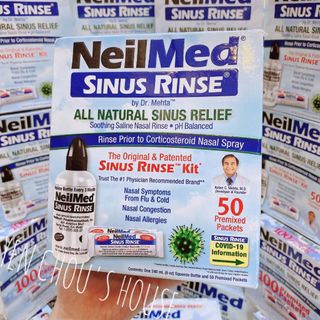 Máy rửa mũi NeilMed tặng kèm muối pha 30 gói