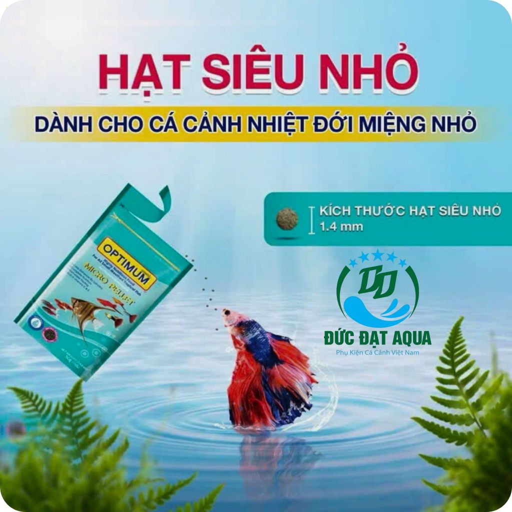 thức ăn cá cảnh OPTIMUM - lên màu, hạt nhỏ cho cá ông tiên, cá 7 màu, cá beta, la hán 2