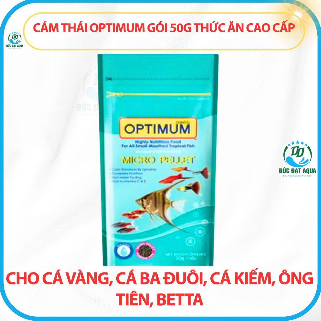 thức ăn cá cảnh OPTIMUM - lên màu, hạt nhỏ cho cá ông tiên, cá 7 màu, cá beta, la hán 7