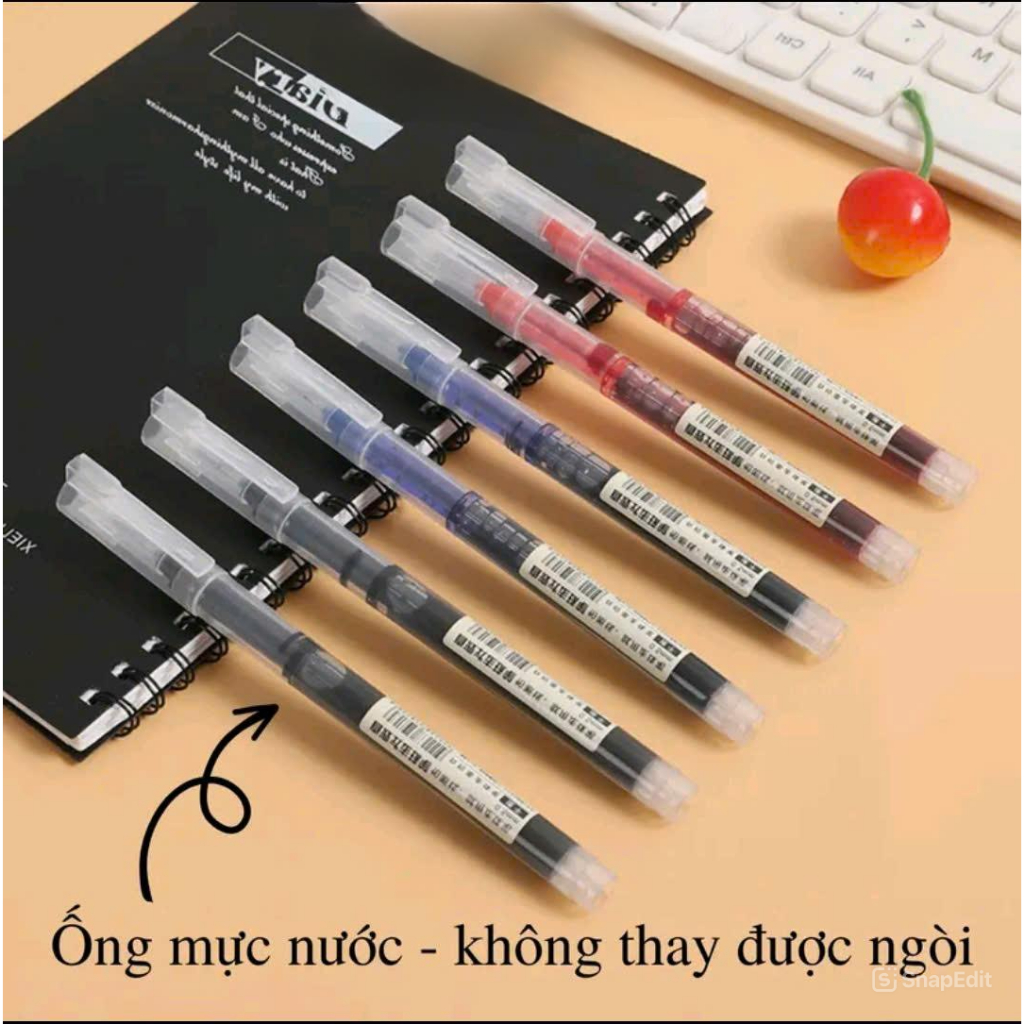 Combo 30 bút gel G03 mực nước ống lớn văn phòng phẩm ngòi 0.5mm 3 màu, xanh, đen, đỏ.