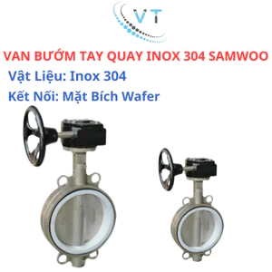 VAN BƯỚM INOX 304 TAY QUAY SAMWOO DN125 DN250