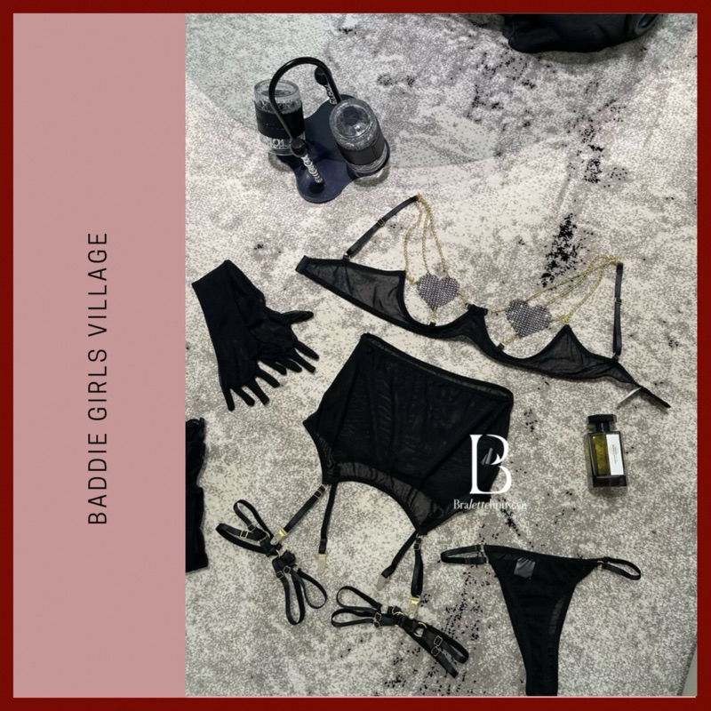 [💖FULL PHỤ KIỆN💖] Set đồ lót S2133 Tanya kèm găng tay và chân váy Bralattehousevn