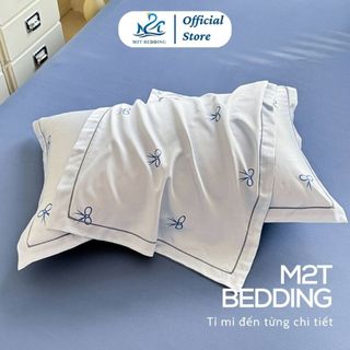 Vỏ gối nằm lụa thái M2T BEDDING mềm, mịn, mát, kích thước 50x70cm
