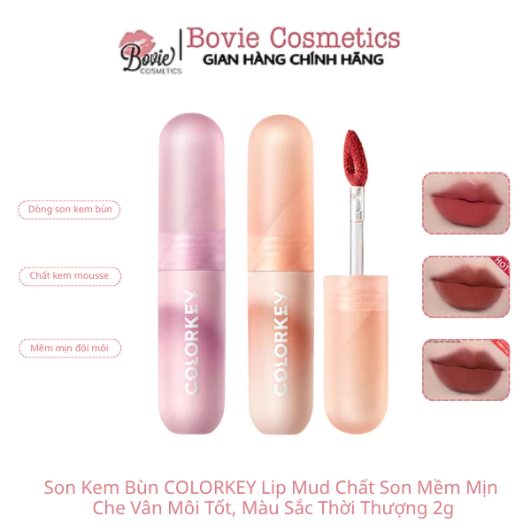Son Kem Bùn Mềm Mịn Như Nhung Colorkey Mousse Lip Mud Matte 2g
