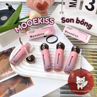 [MOOEKISS] Son Bóng Mooekiss Vỏ Hồng Aqua Gloss, Hiệu Ứng Môi Căng Mọng, 2.1g