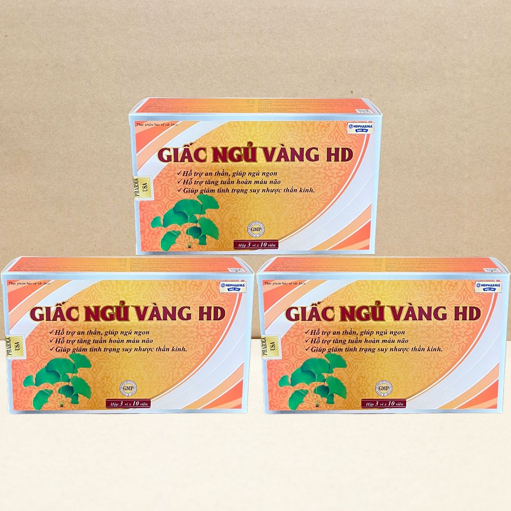 Combo 3 Hộp Giấc Ngủ Vàng HD Cam - Rostex - Hải Dương - Vitamin Chữa Lành