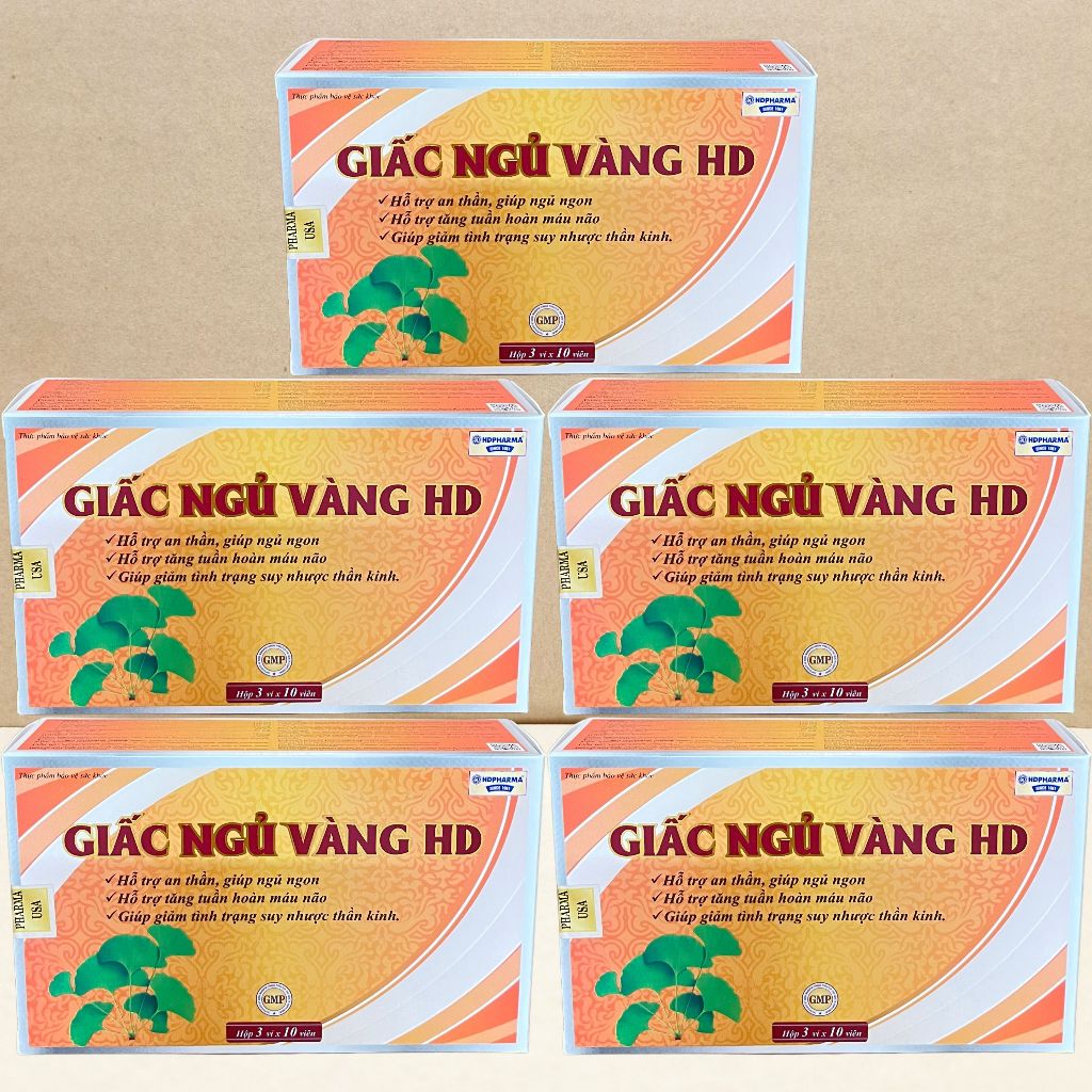 Combo 5 Hộp Giấc Ngủ Vàng HD Cam - Rostex - Hải Dương - Vitamin Chữa Lành