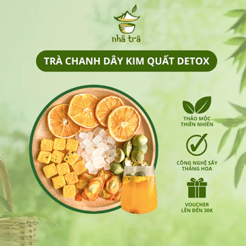 Set 30 Trà Chanh Dây Kim Quất Detox Nhã Trà - Trà Thảo Mộc Thiên Nhiên, Hỗ Trợ Cải Thiện Làn Da