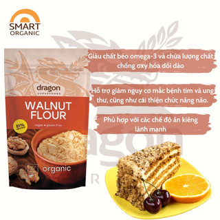 Bột óc chó 51% protein 200g Dragon Superfoods Walnut flour