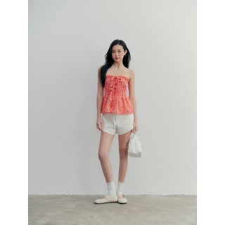 Áo OLV cúp ngực đính nơ dáng peplum co giãn tôn dáng Calloway nhiều màu đi chơi đi biển mùa hè