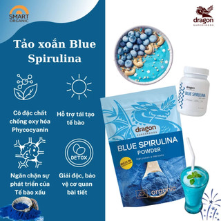 Bột tảo xoắn xanh Blue Spirulina hữu cơ Dragon Superfoods active phycocyanin