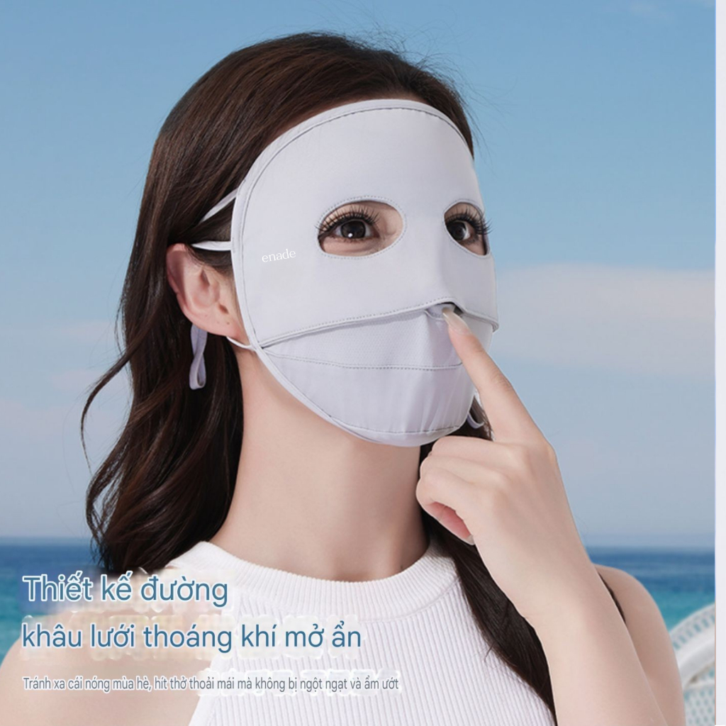 Khẩu Trang Chống Nắng Full Face Không Gọng Enade UPF 50+,Chống Tia UV 99%