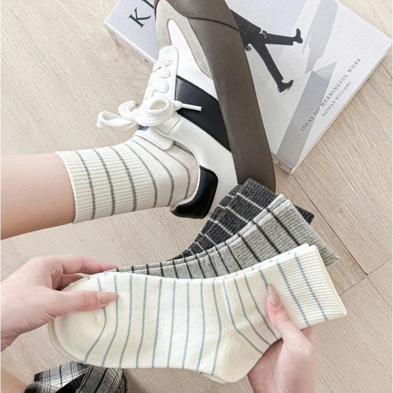 Vớ Tất Nam Nữ cổ lửng Chữ Số đủ màu phong cách trẻ trung, năng động