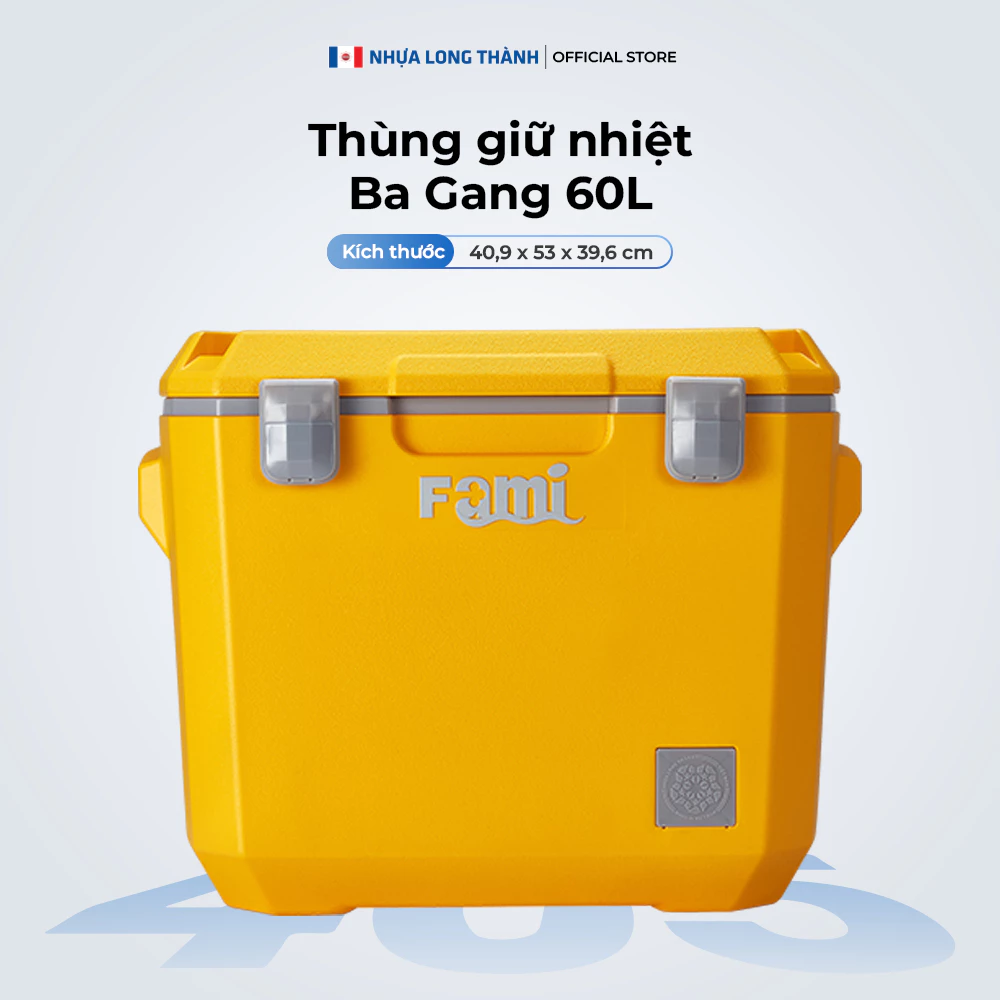 Thùng giữ nhiệt FAMI Ba Gang 60L tiện lợi cho du lịch, dã ngoại và các hoạt động ngoài trời(5 màu)
