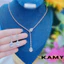 Bộ Trang Sức Nữ Đính Đá Lấp Lánh Kèm Bông Tai Dài – Phong Cách Dạ Tiệc K.A.M.Y