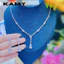 Bộ Trang Sức Nữ Đính Đá Lấp Lánh Kèm Bông Tai Dài – Phong Cách Dạ Tiệc K.A.M.Y