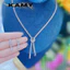 Bộ Trang Sức Nữ Đính Đá Lấp Lánh Kèm Bông Tai Dài – Phong Cách Dạ Tiệc K.A.M.Y