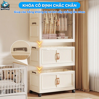 Tủ Nhựa Gấp Gọn Có Ngăn Treo, Tủ Nhựa Đa Năng Mẫu Mới 2026 Lắp Ráp Dễ Dàng, Nhựa PP Cao Cấp - HC13