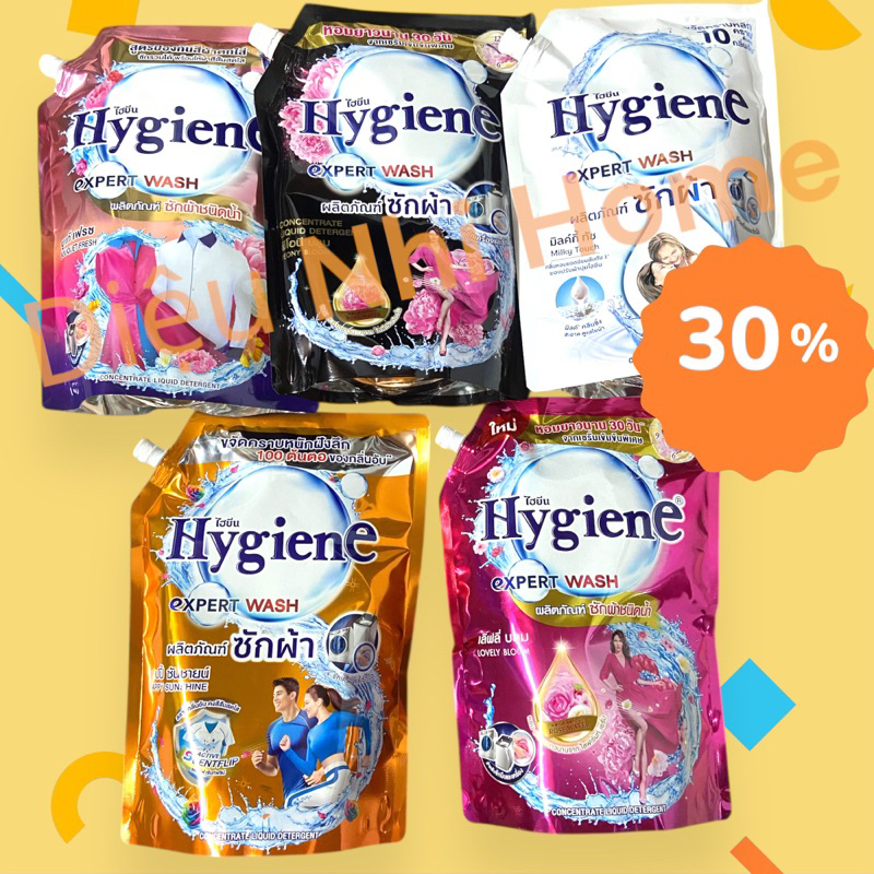 Nước Giặt Hygiene Nội Địa Thái 2025 - Túi 1400ml - Hương Thơm Lâu, Sạch Sâu