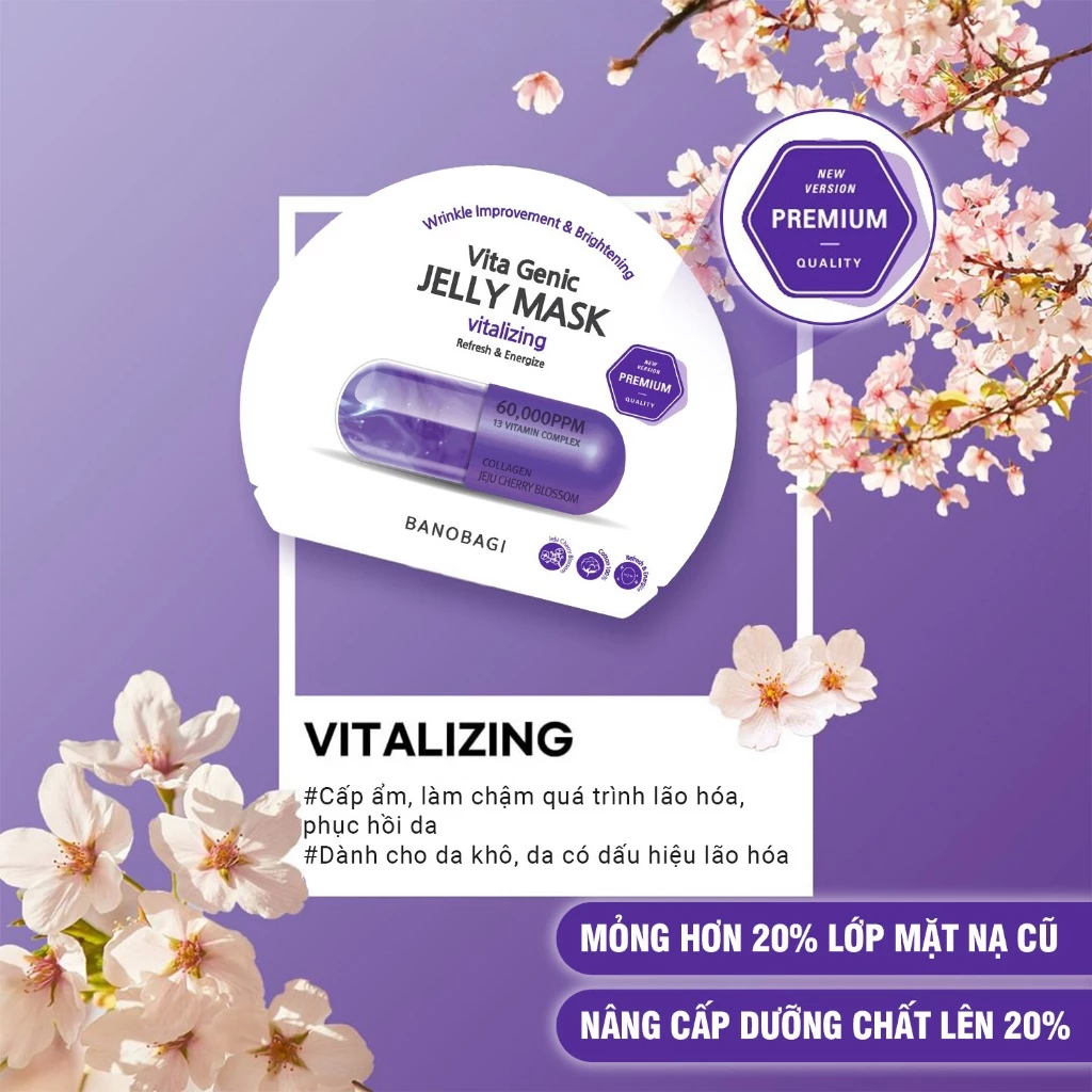 COMBO 10 Miếng Mặt Nạ BANOBAGI PREMIUM Thế Hệ Mới, Dưỡng Da Chuyên Sâu Dành Cho Mọi Loại Da 30ml