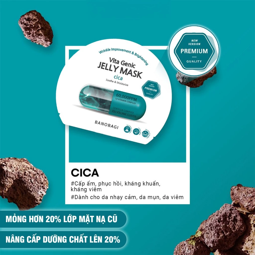 COMBO 10 Miếng Mặt Nạ BANOBAGI PREMIUM Thế Hệ Mới, Dưỡng Da Chuyên Sâu Dành Cho Mọi Loại Da 30ml