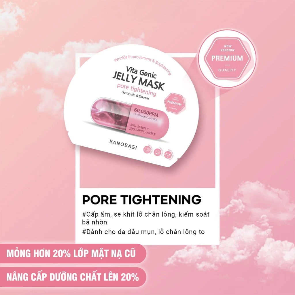 COMBO 10 Miếng Mặt Nạ BANOBAGI PREMIUM Thế Hệ Mới, Dưỡng Da Chuyên Sâu Dành Cho Mọi Loại Da 30ml
