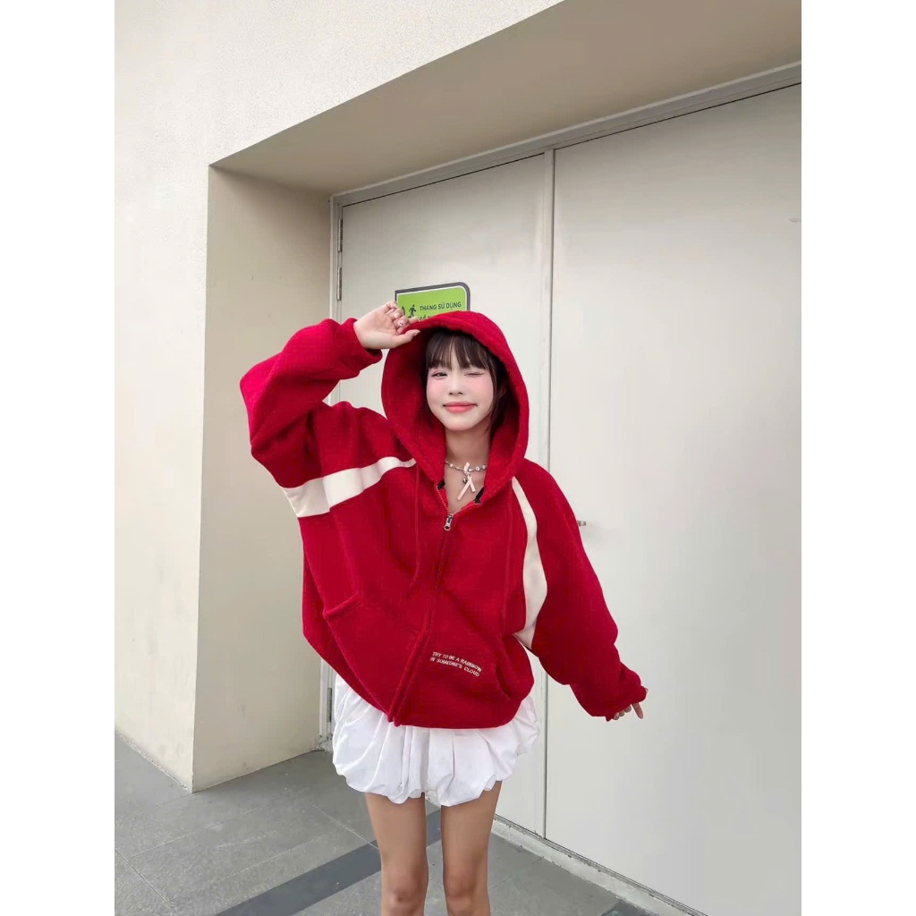 Áo Khoác Hoodie borm boxy dáng rộng, chữ dập nổi, form rộng, chất vải nỉ bông dày dặn khoác ngoài nam nữ