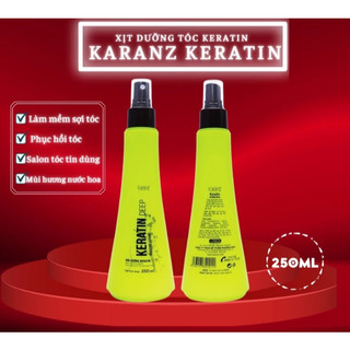 Sữa Xịt dưỡng tóc KERATIN MOISTURE LOTION KARANZ collagen giữ ẩm phục hồi khô xơ rối hư tổn 250ml