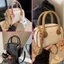 Túi đeo chéo nữ thời trang túi quai xách size 18 đựng vừa điện thoại kèm móc gấu treo dễ thương - ST054