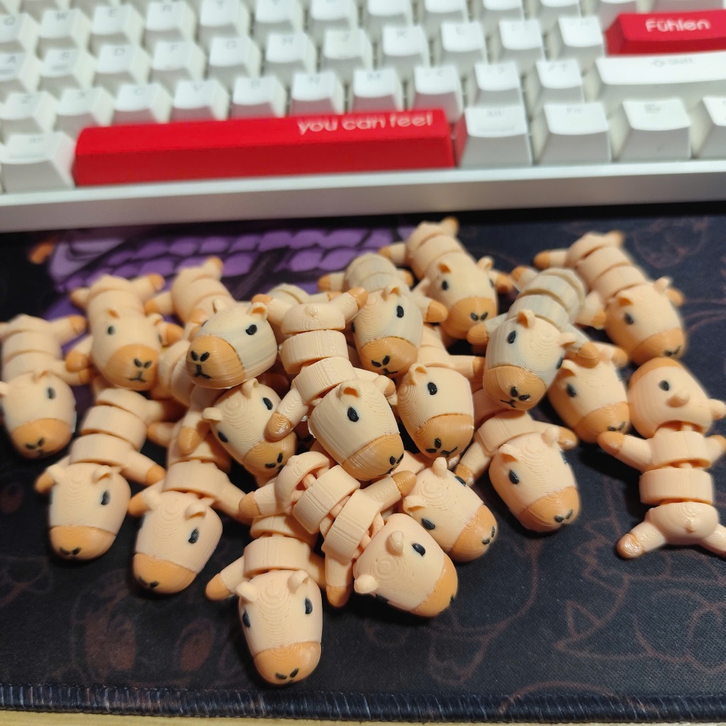 Đồ Chơi Móc Khoá in 3D - Capybara Mini Dễ Thương