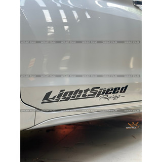 Tem xe ô tô chữ Lightspeed racing- Tem trang trí 2 bên sườn ô tô - Tem dán đa vị trí