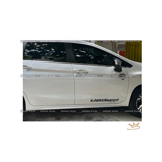 Tem xe ô tô chữ Lightspeed racing- Tem trang trí 2 bên sườn ô tô - Tem dán đa vị trí