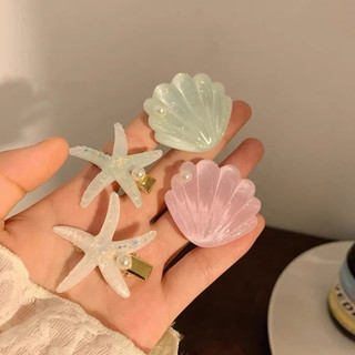 Kẹp tóc hình vỏ sò sao biển dễ thương kẹp tóc chụp ảnh kì nghỉ đi biển