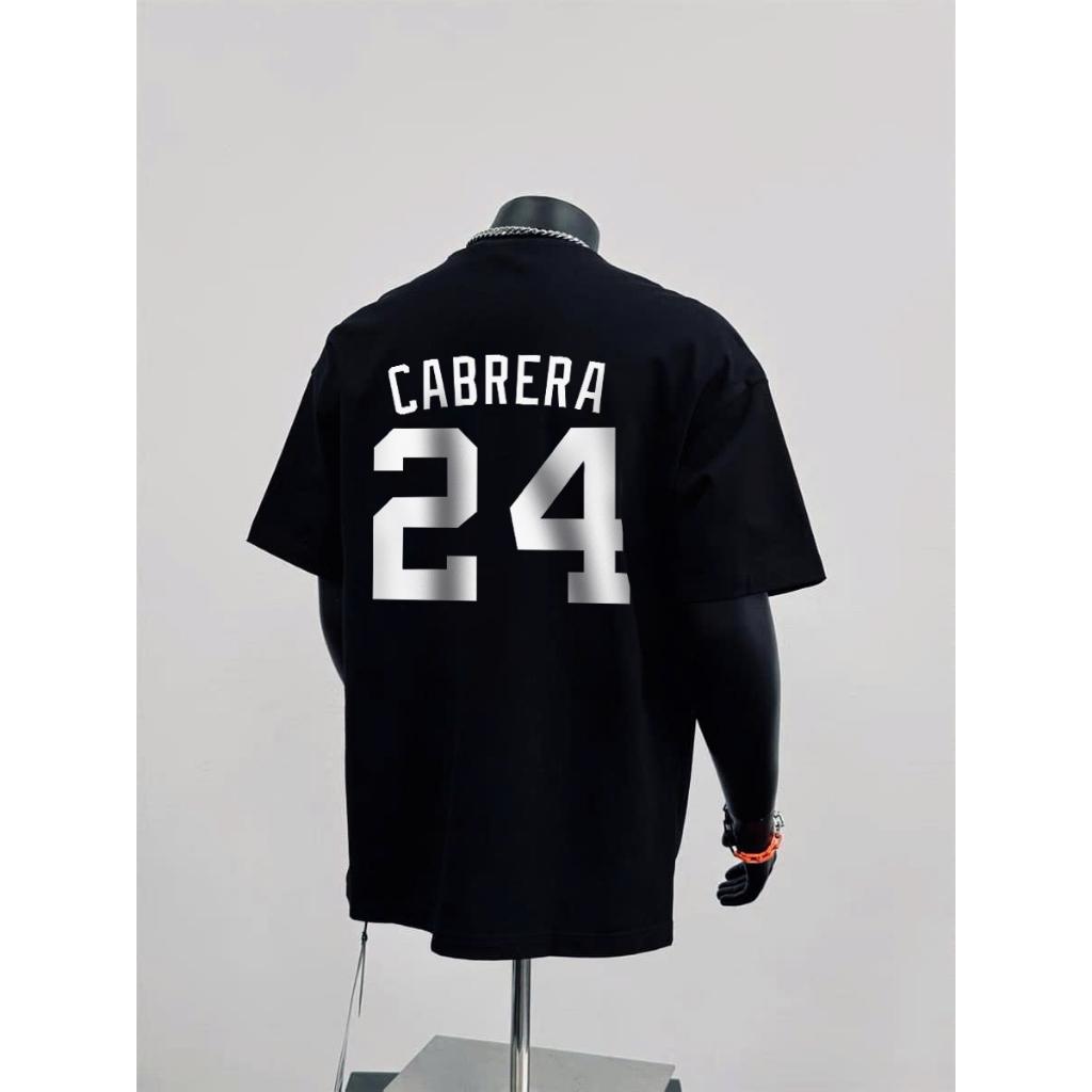 Áo thun đen Cabrera 24 100% cotton co giãn thấm hút mồ hôi 40-100kg form rộng Basetee Unisex
