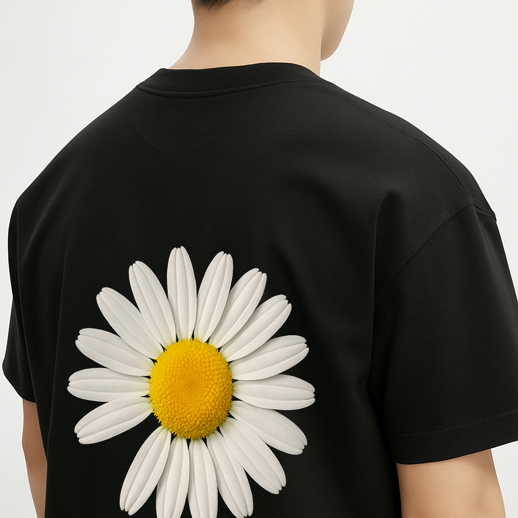 Áo thun đen PEACEMINUSONE 100% cotton co giãn thấm hút mồ hôi 40-100kg form suông Unisex Basetee