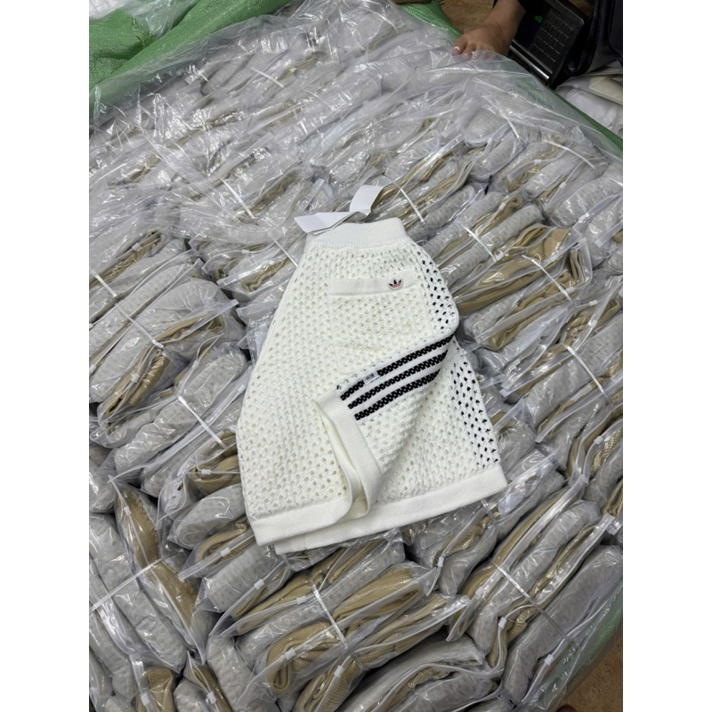 ⚡️[Hight Quality] Full Bộ Quần / Áo Polo Len 1adia X C1ot Black And White - Điểm Nhấn Lỗ Cao Cấp Phối Logo Thêu Nam Nữ